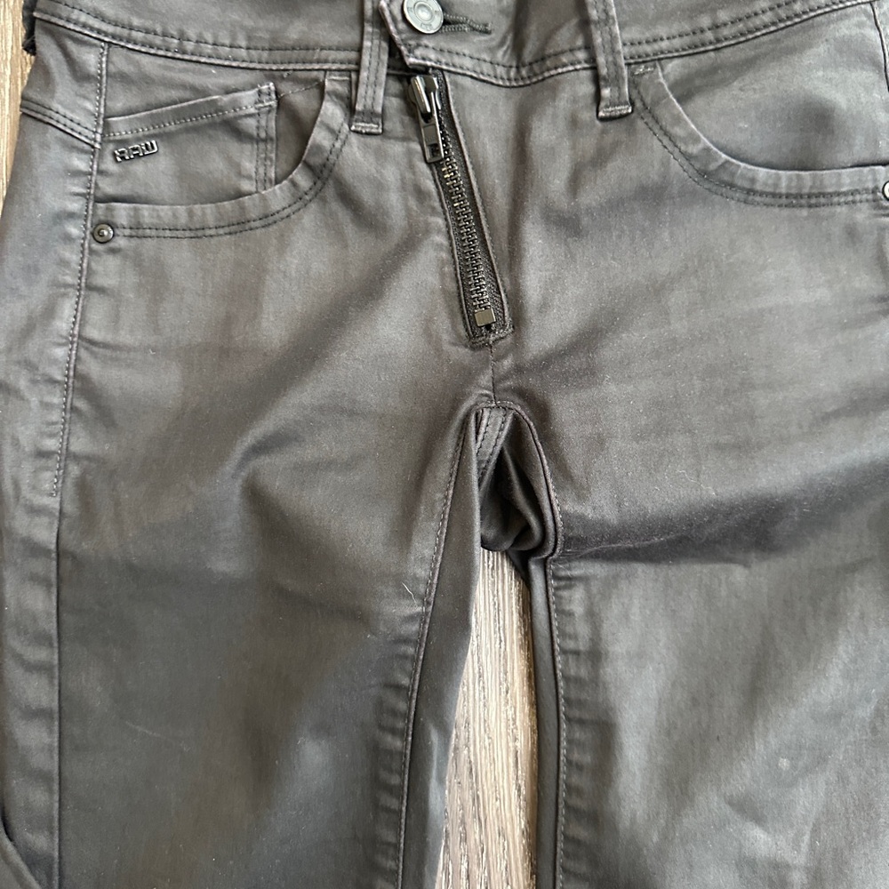 G-Star RAW Lynn Custom Zip Mid Skinny Jeans Black Size 24 - Picture 9 of 17